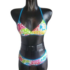 Joe Boxer Colorful Halter Bikini Set S